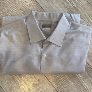 Van Husen, regular fit, wrinkle, free, gray men’s dress shirt